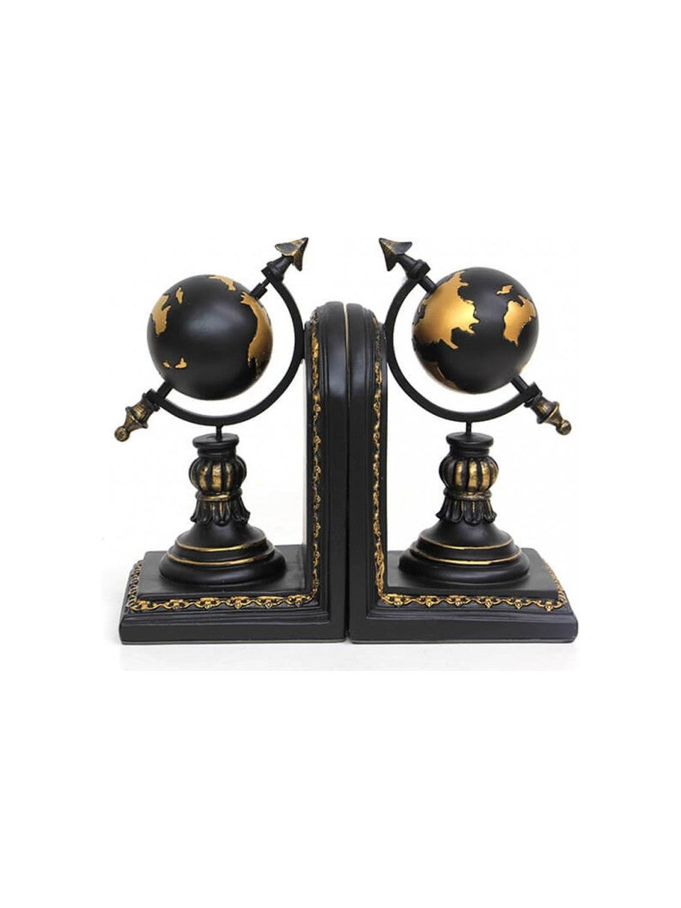 2 Pcs Bookend Book Globe Stand | Perfect Gift | Book Shelf Decoration