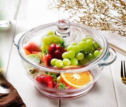 1000 ML, 1500 ML and 2500 ML Toughened Glass Microwave Dishwasher Safe Pot Serving Bowl