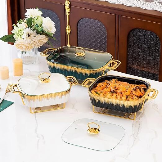 Ceramics Chafing Dish Buffet Set