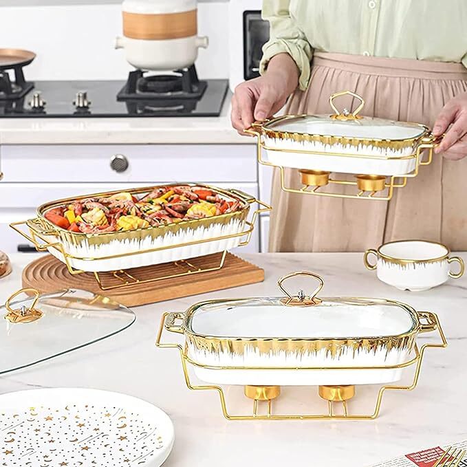 Ceramics Chafing Dish Buffet Set