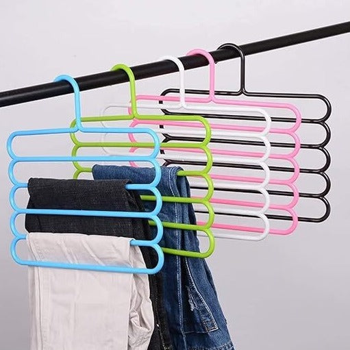 5 layers Non-slip Multi Functional Clothes Hangers 4 Pcs