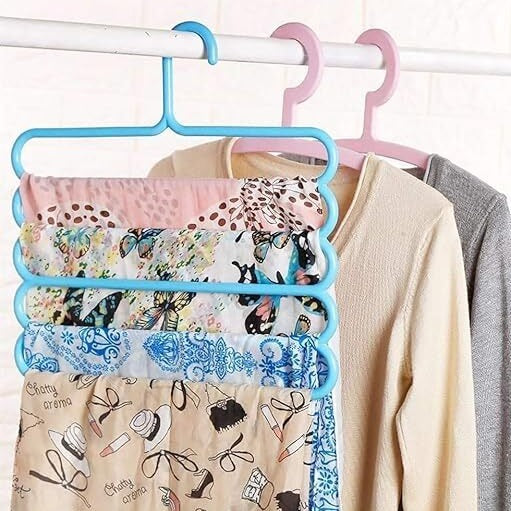5 layers Non-slip Multi Functional Clothes Hangers 4 Pcs