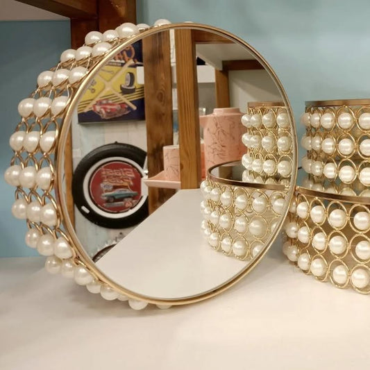 3pc Mirror Fruit Tray | Decor Mirrored Vanity Organizer