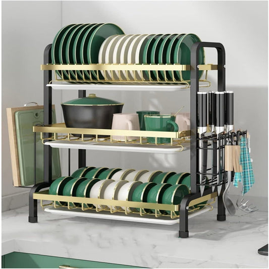 3 Tier Sink Drying Rack Dish Drainers