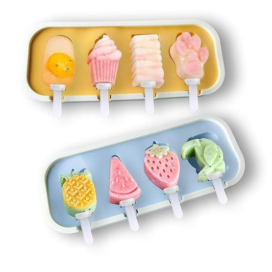 2Pcs Silicone Popsicles Molds for Kids